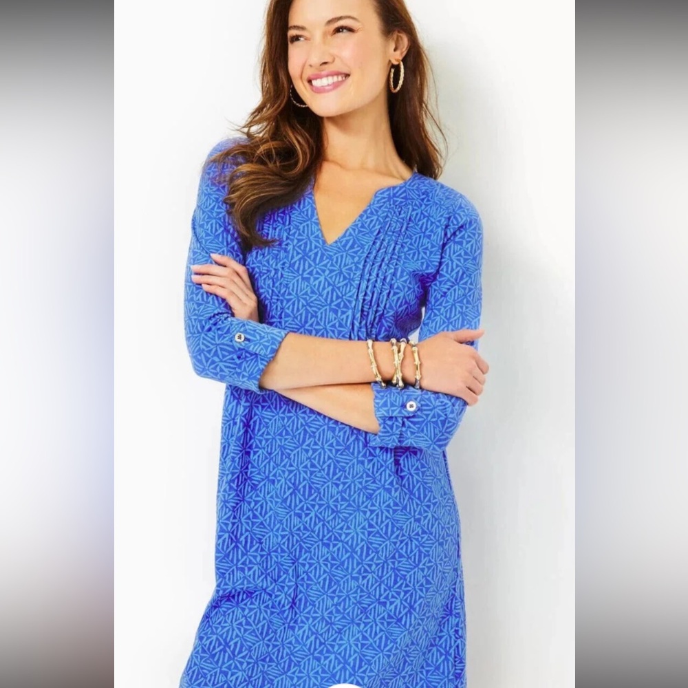 Lilly Pulitzer Blue Knit Fabric Dress